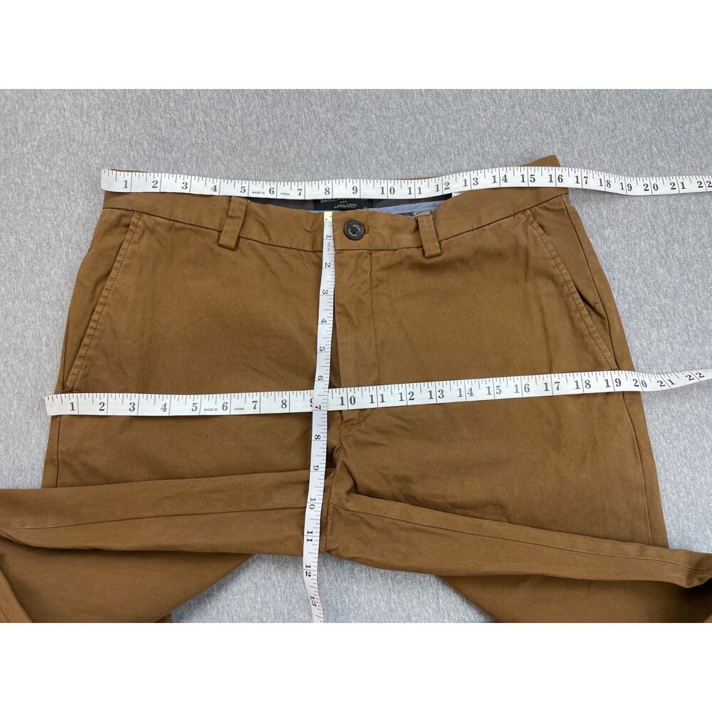 Banana Republic Pants Men 33 x 30 Brown 100% Cotton Aiden Chino Straight - Picture 5 of 6